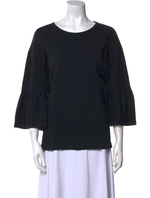 Dries Van Noten Scoop Neck Three-Quarter Sleeve Top