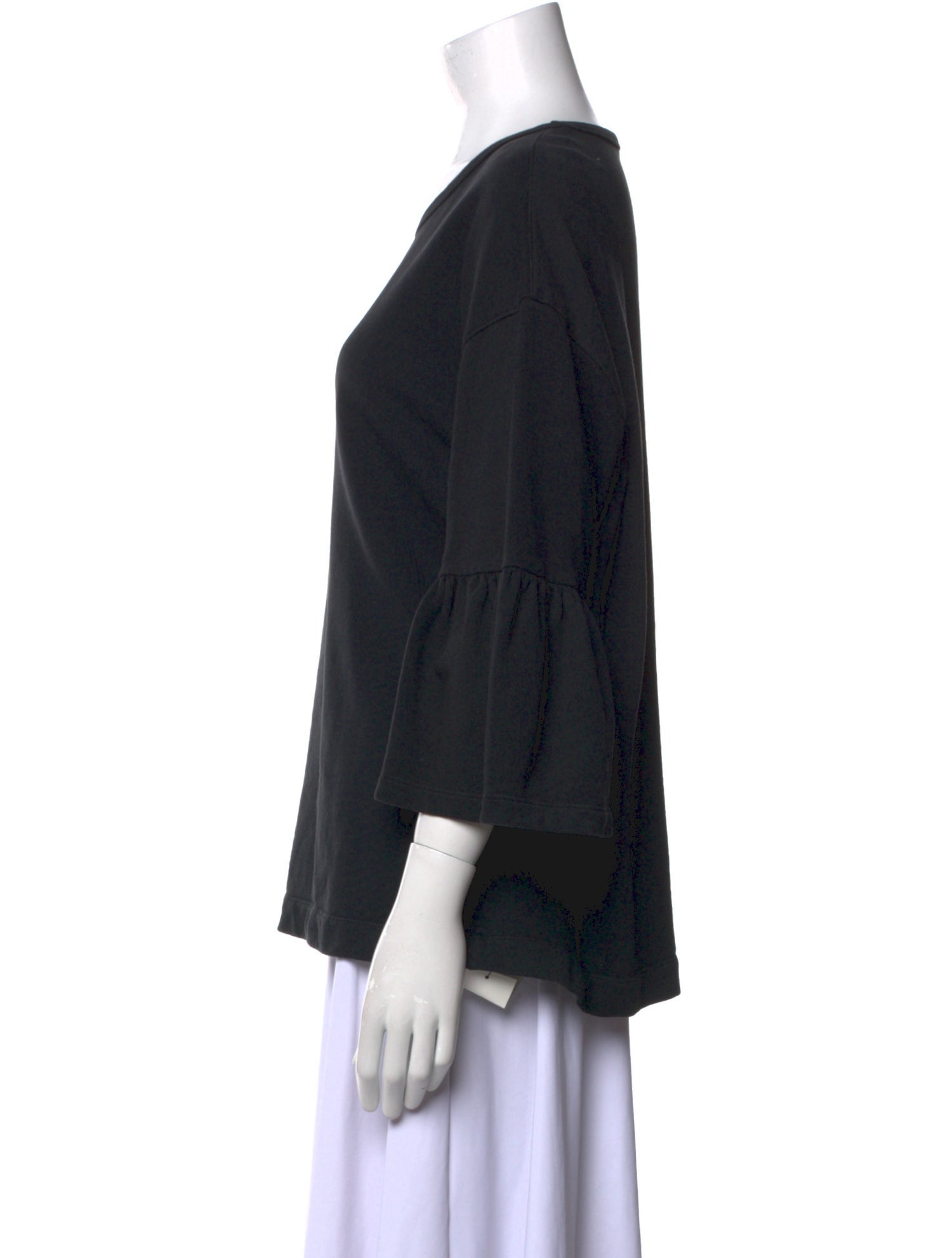 Dries Van Noten Scoop Neck Three-Quarter Sleeve Top