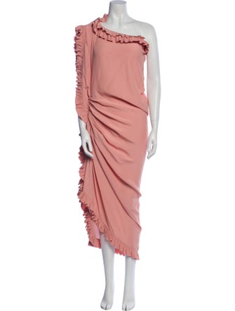 Dries Van Noten One-Shoulder Long Dress