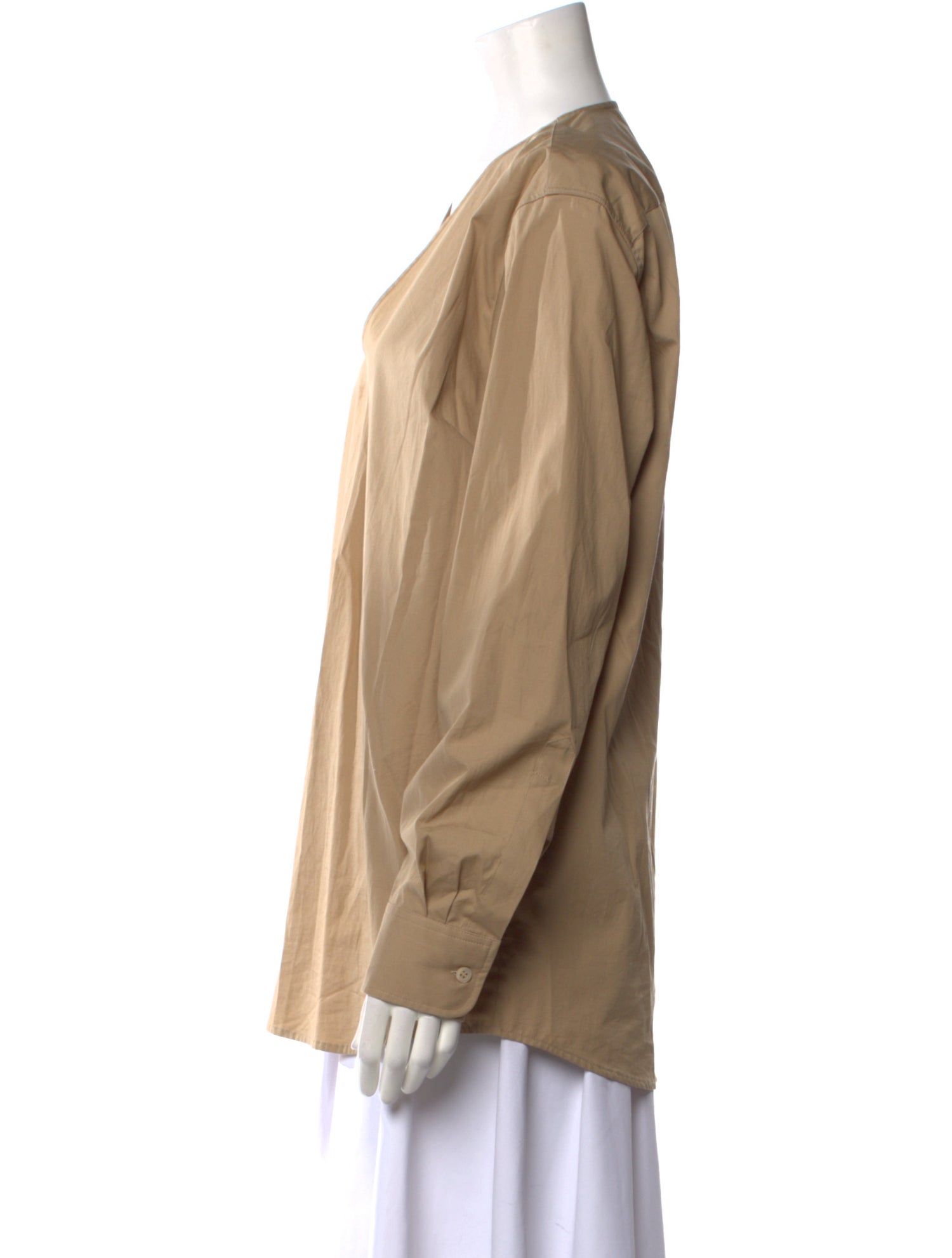 Dries Van Noten V-Neck Long Sleeve Blouse