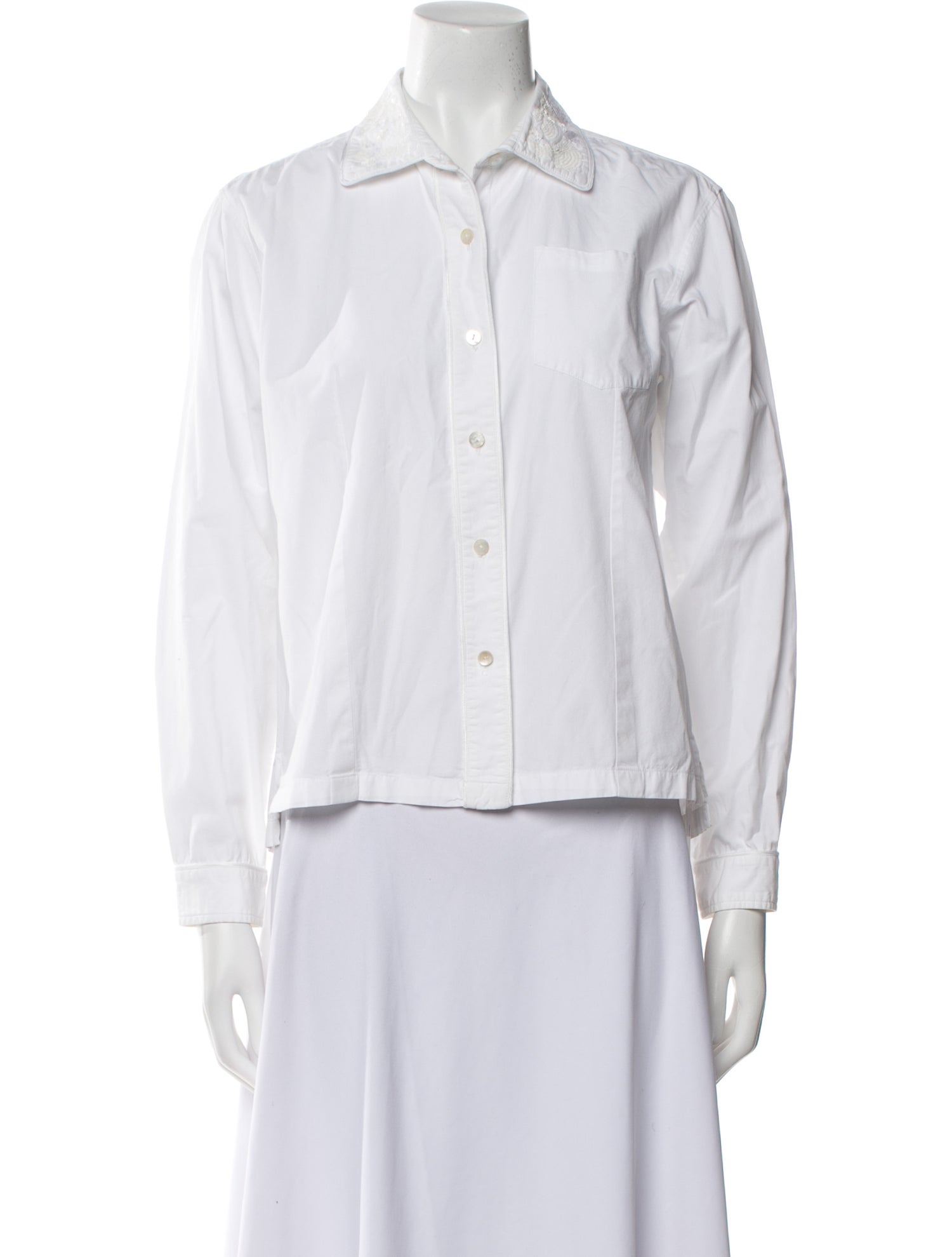 Dries Van Noten Long Sleeve Button-Up Top