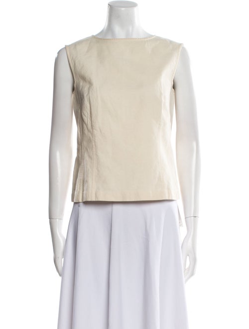 Dries Van Noten Bateau Neckline Sleeveless Top