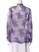 Dries Van Noten Silk Printed Button-Up Top