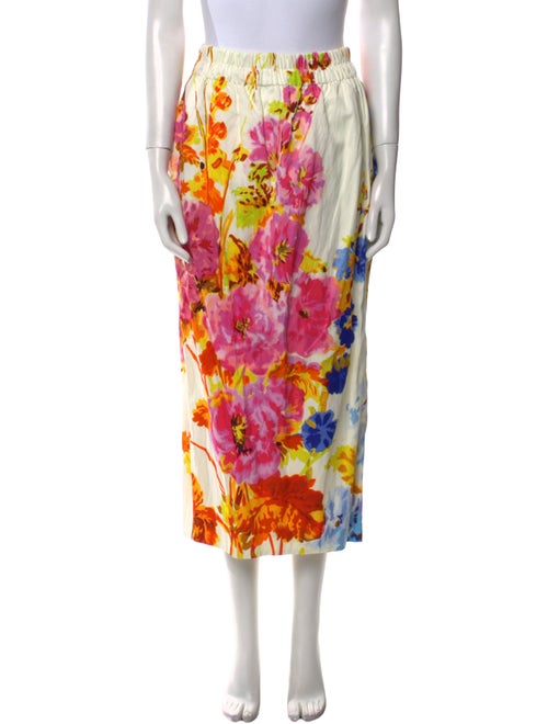 Dries Van Noten Floral Print Midi Length Skirt
