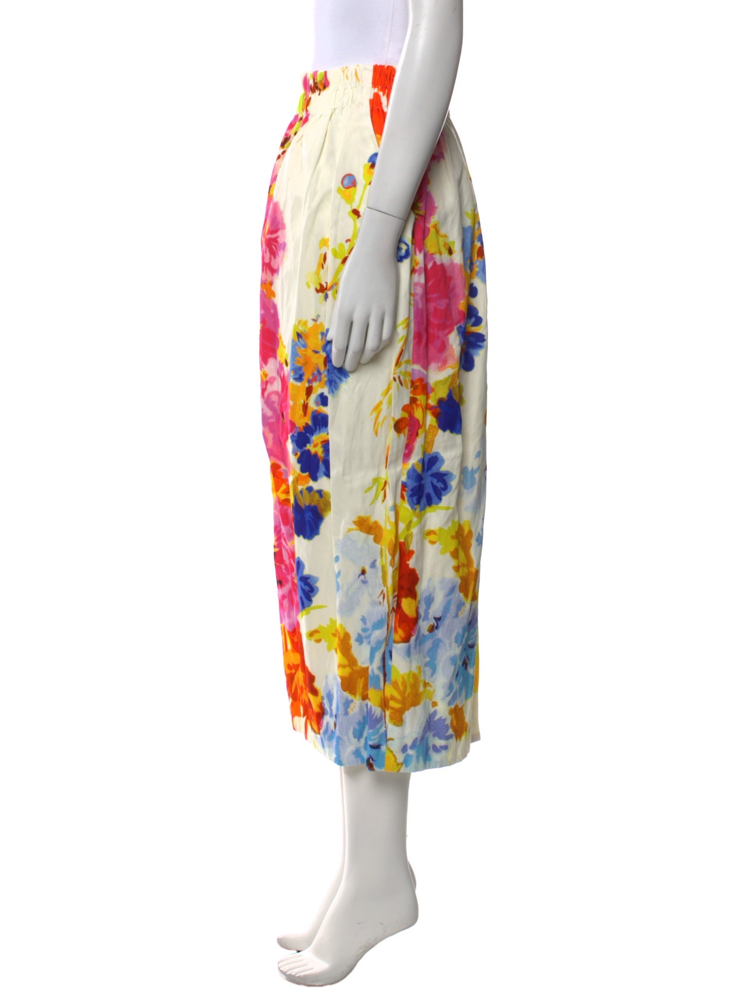 Dries Van Noten Floral Print Midi Length Skirt