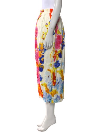 Dries Van Noten Floral Print Midi Length Skirt