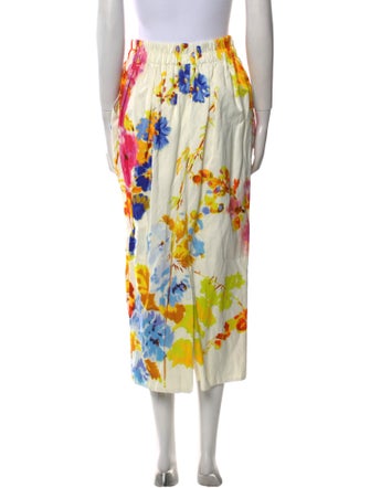 Dries Van Noten Floral Print Midi Length Skirt