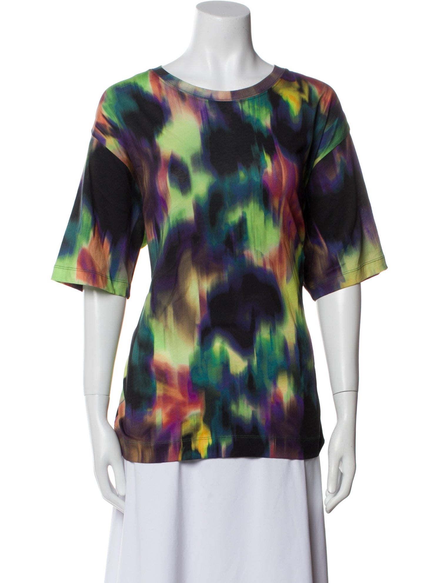 Dries Van Noten Tie-Dye Print Scoop Neck T-Shirt