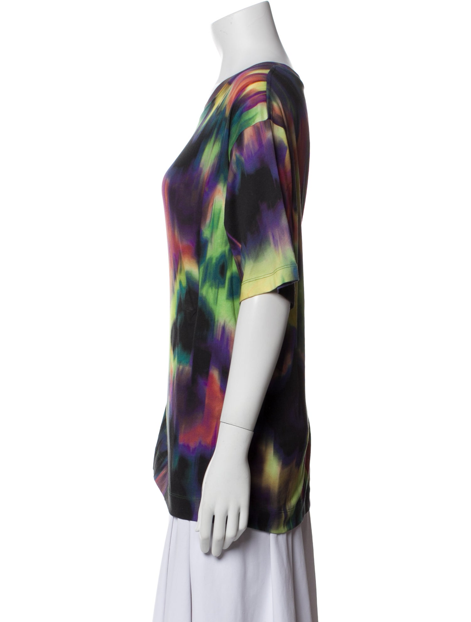 Dries Van Noten Tie-Dye Print Scoop Neck T-Shirt