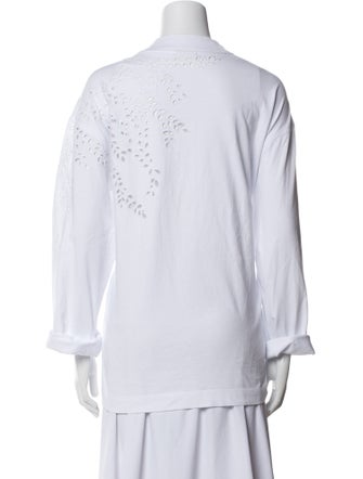 Dries Van Noten Bateau Neckline Long Sleeve Top