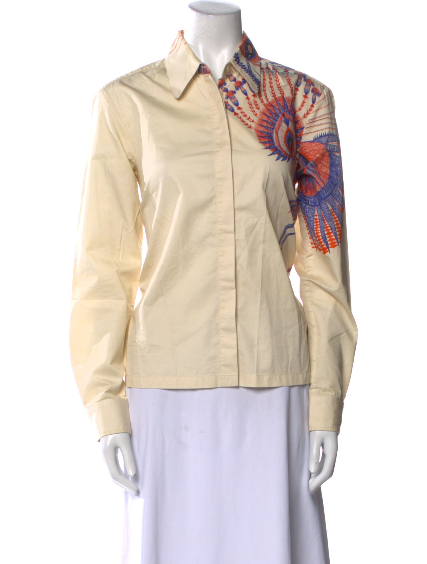 Dries Van Noten Long Sleeve Button-Up Top