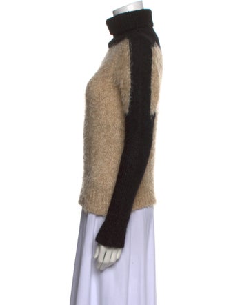 Dries Van Noten Mohair Colorblock Pattern Sweater