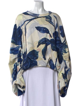Dries Van Noten Printed Scoop Neck Blouse