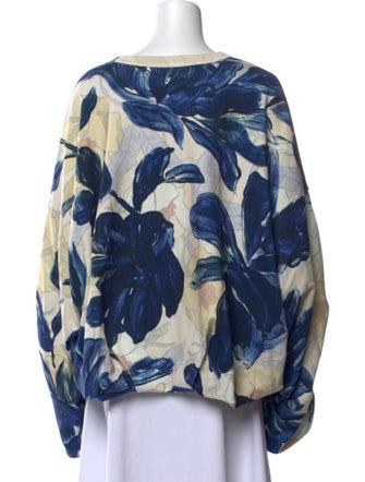 Dries Van Noten Printed Scoop Neck Blouse
