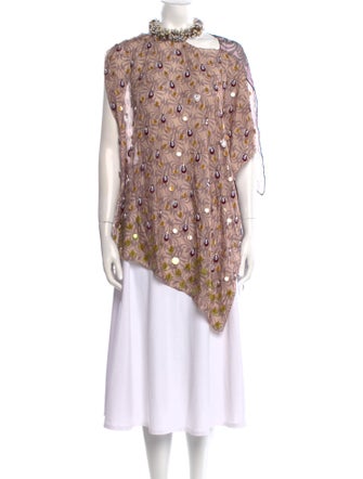 Dries Van Noten Silk Floral Print Blouse