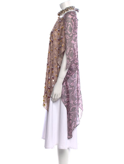 Dries Van Noten Silk Floral Print Blouse