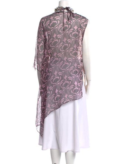 Dries Van Noten Silk Floral Print Blouse