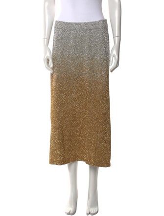 Dries Van Noten Colorblock Pattern Midi Length Skirt