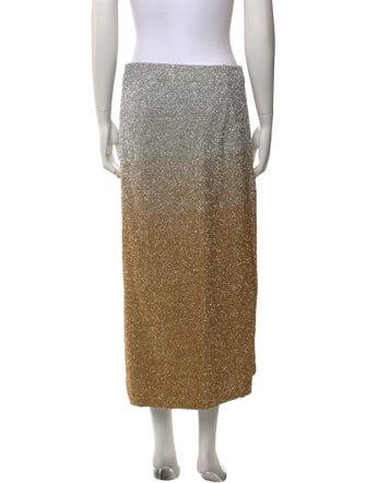 Dries Van Noten Colorblock Pattern Midi Length Skirt