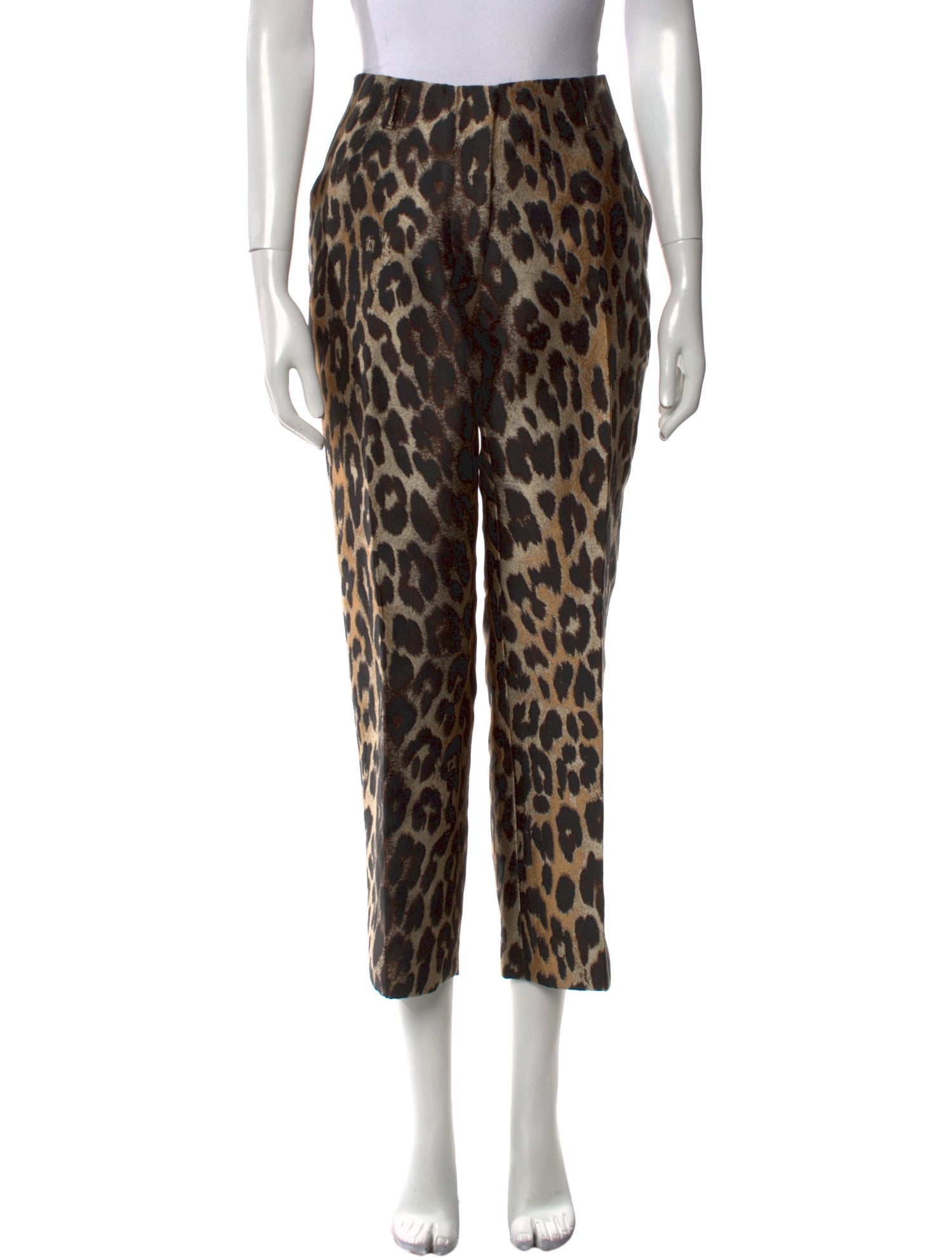 Dries Van Noten Animal Print Straight Leg Pants
