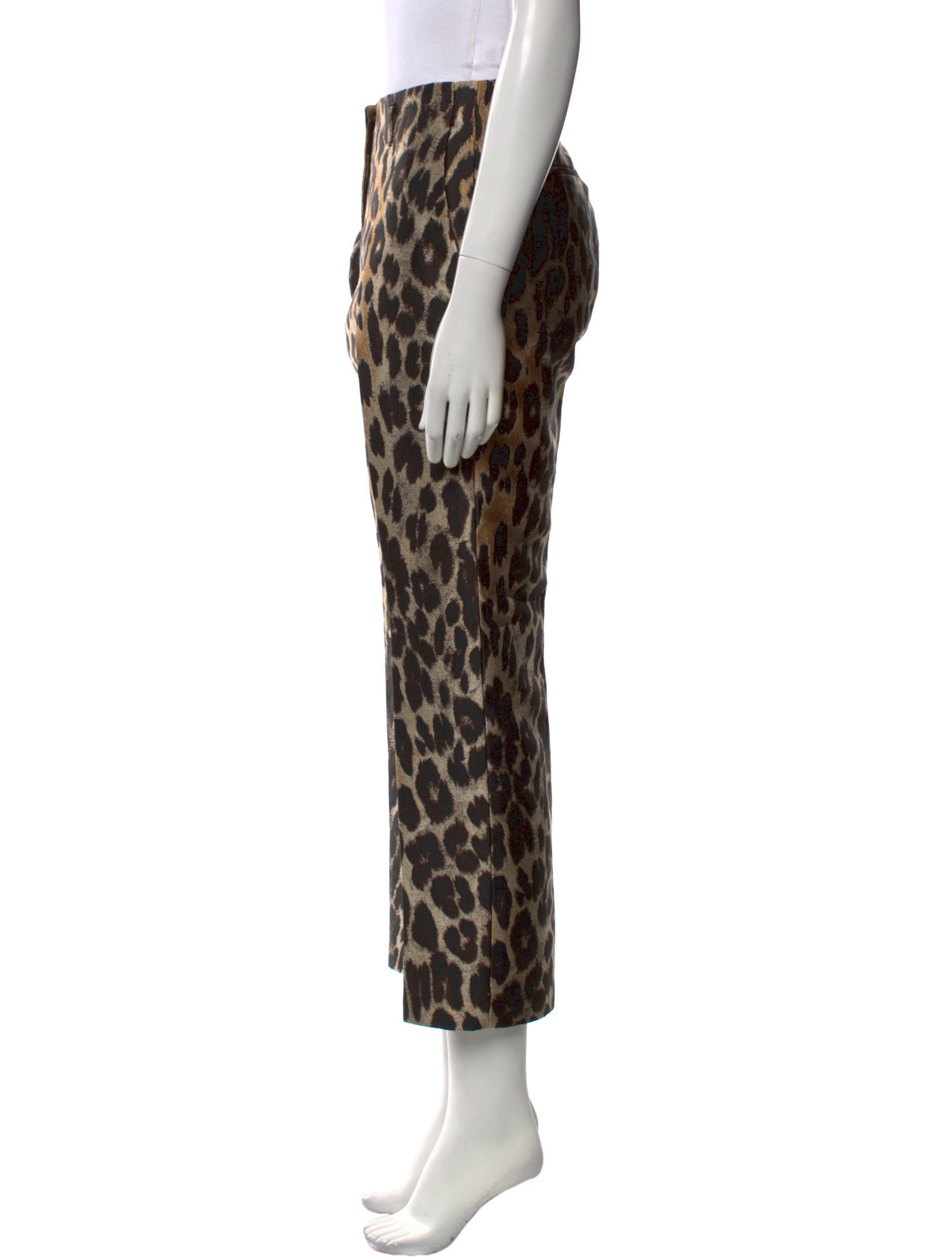 Dries Van Noten Animal Print Straight Leg Pants