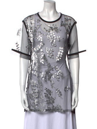 Dries Van Noten Floral Print Scoop Neck Tunic
