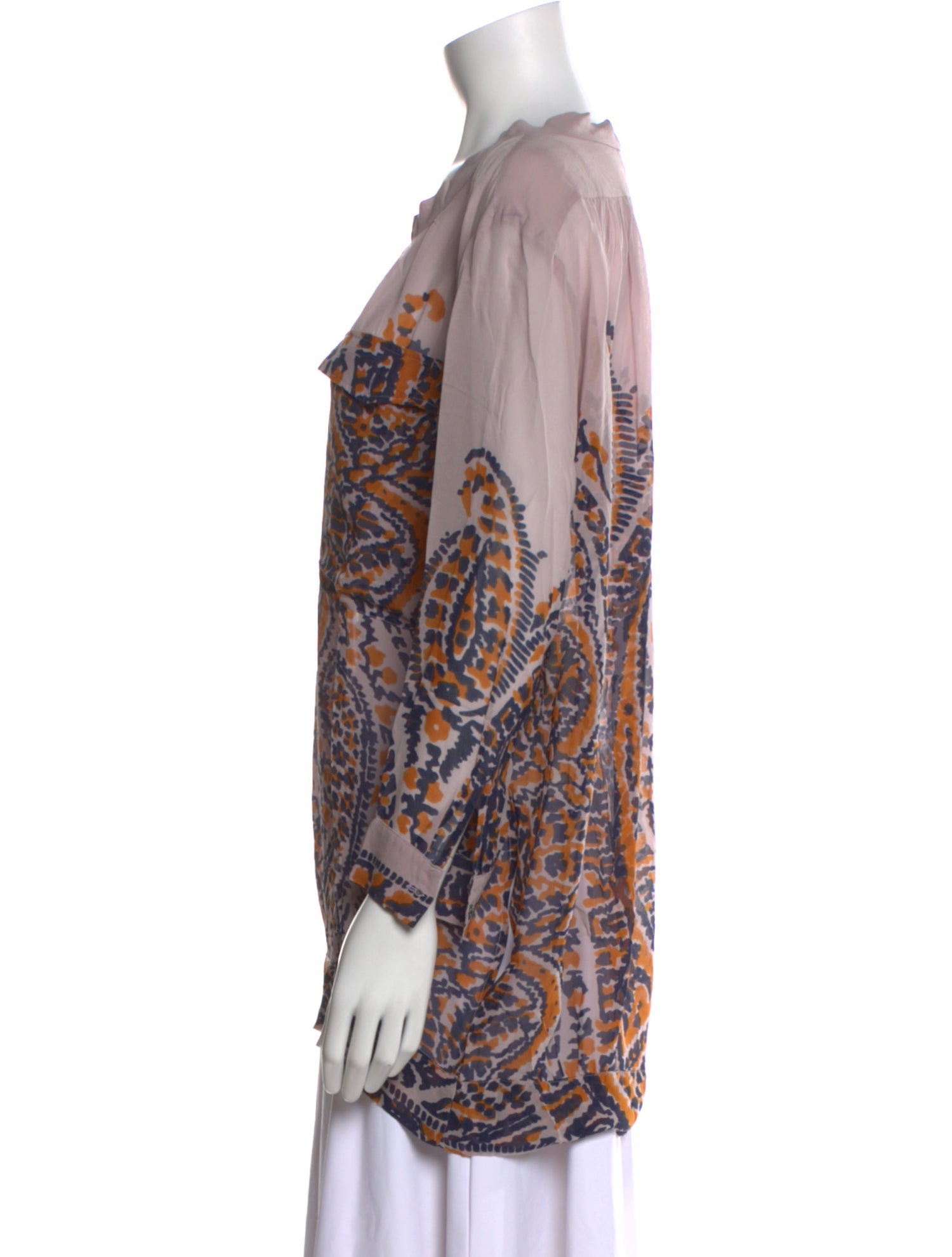 Dries Van Noten Silk Paisley Print Blouse