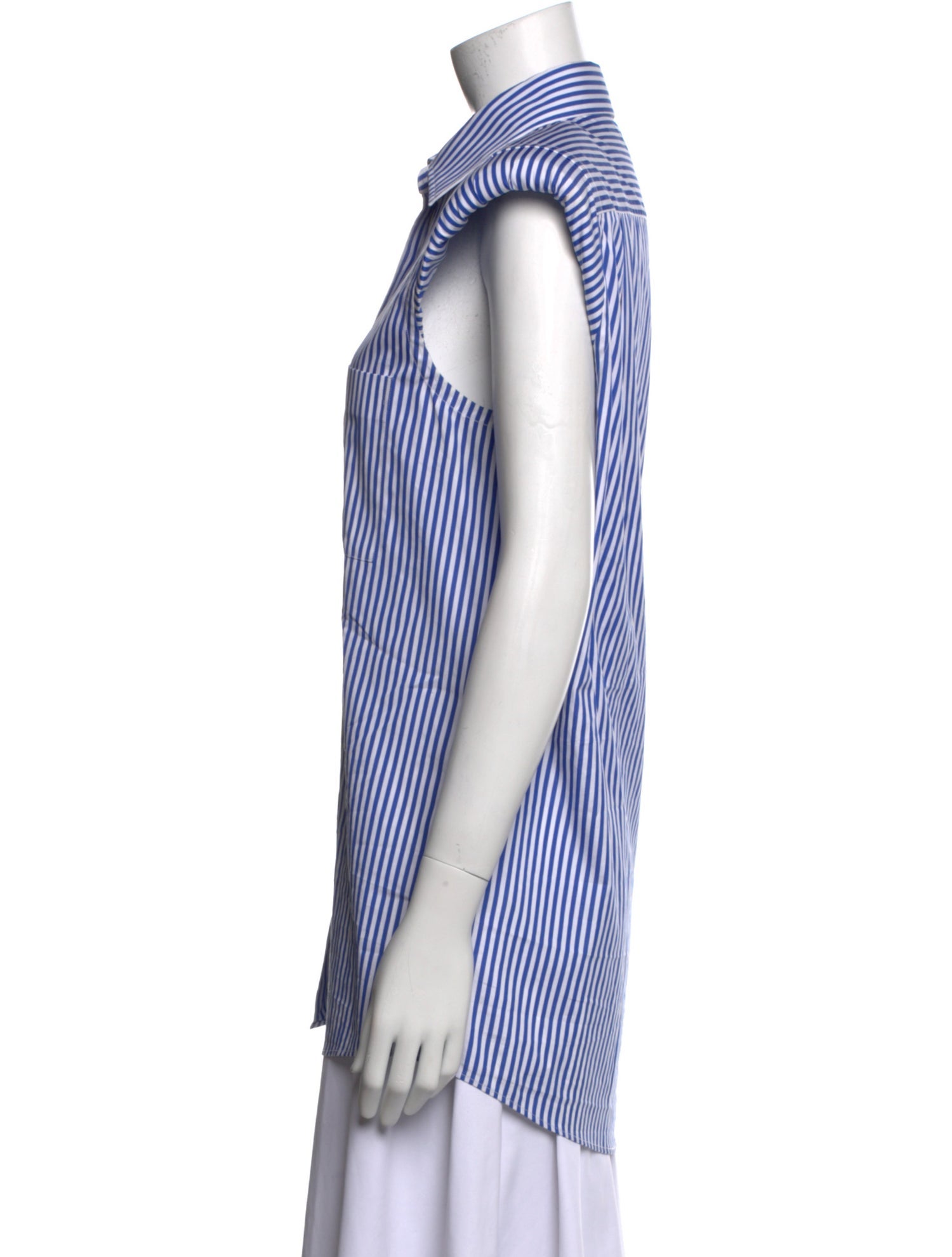 Dries Van Noten Striped Short Sleeve Button-Up Top