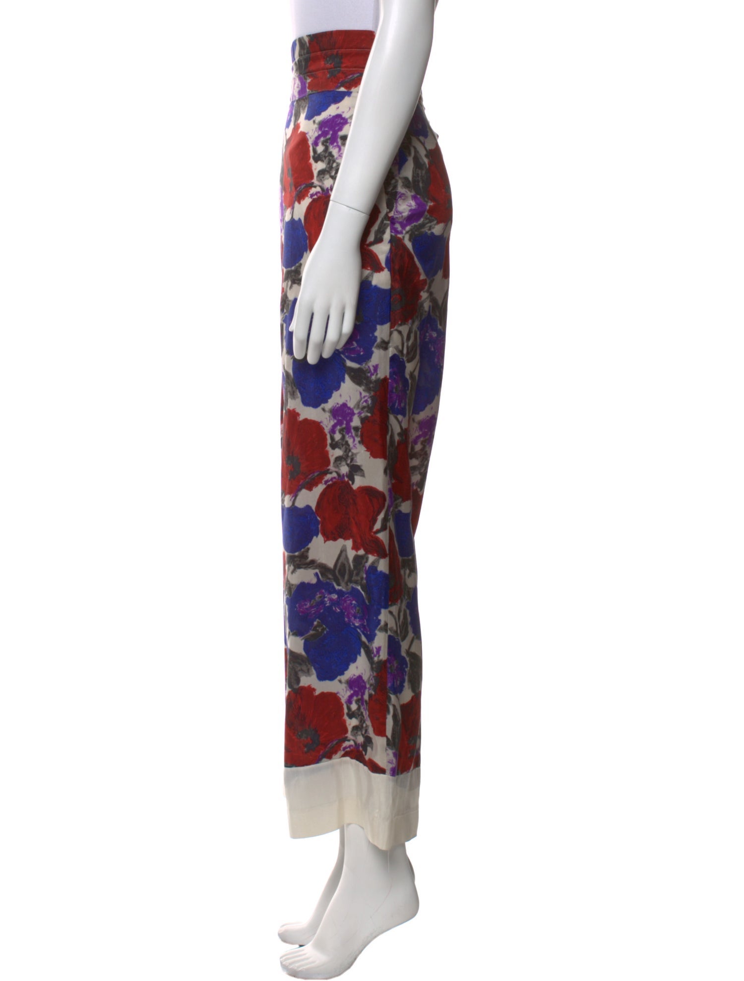 Dries Van Noten Silk Wide Leg Pants