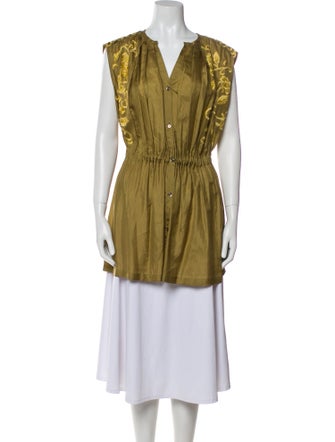 Dries Van Noten Silk V-Neck Tunic