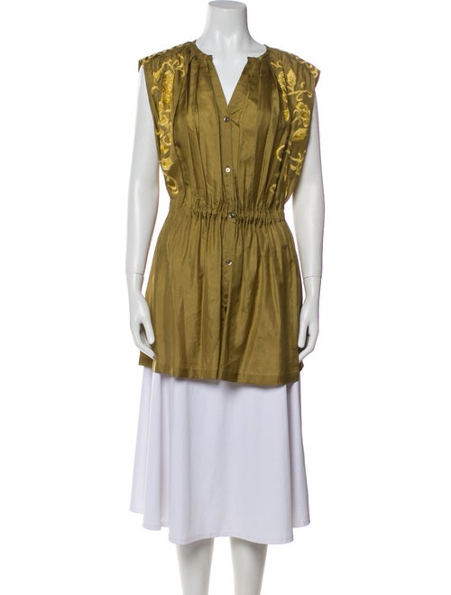 Dries Van Noten Silk V-Neck Tunic