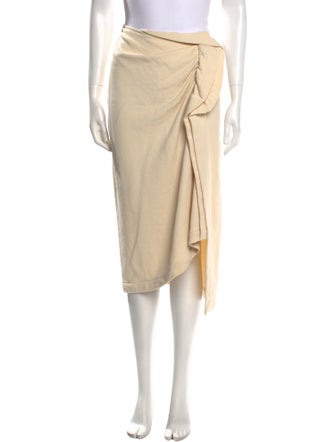 Dries Van Noten Pleated Accents Midi Length Skirt