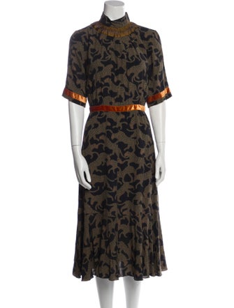 Dries Van Noten Silk Midi Length Dress