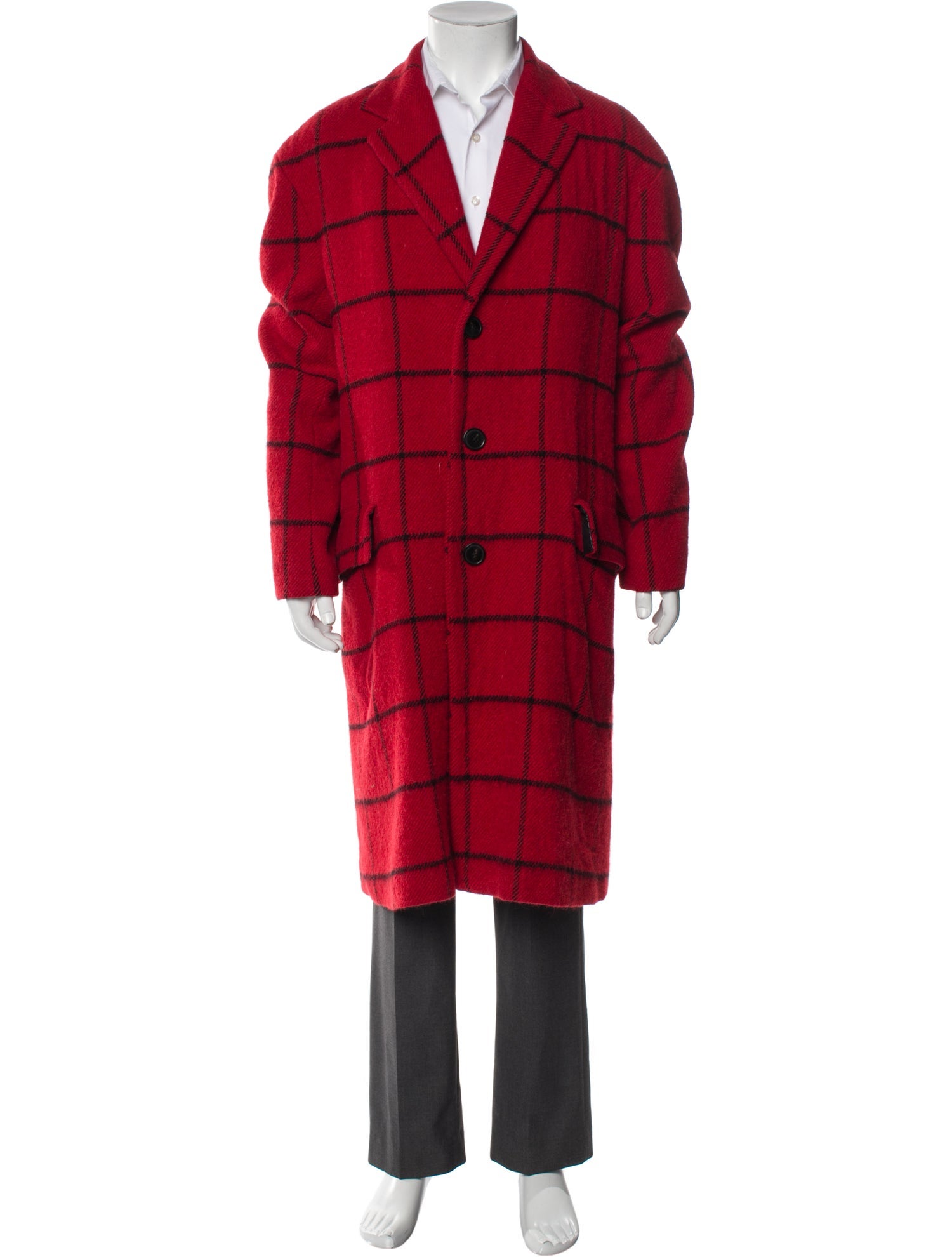 Dries Van Noten Plaid Print Overcoat