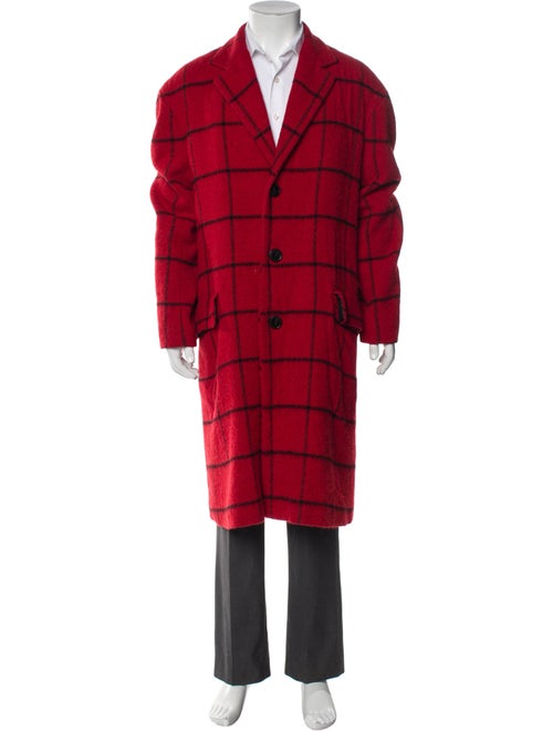 Dries Van Noten Plaid Print Overcoat