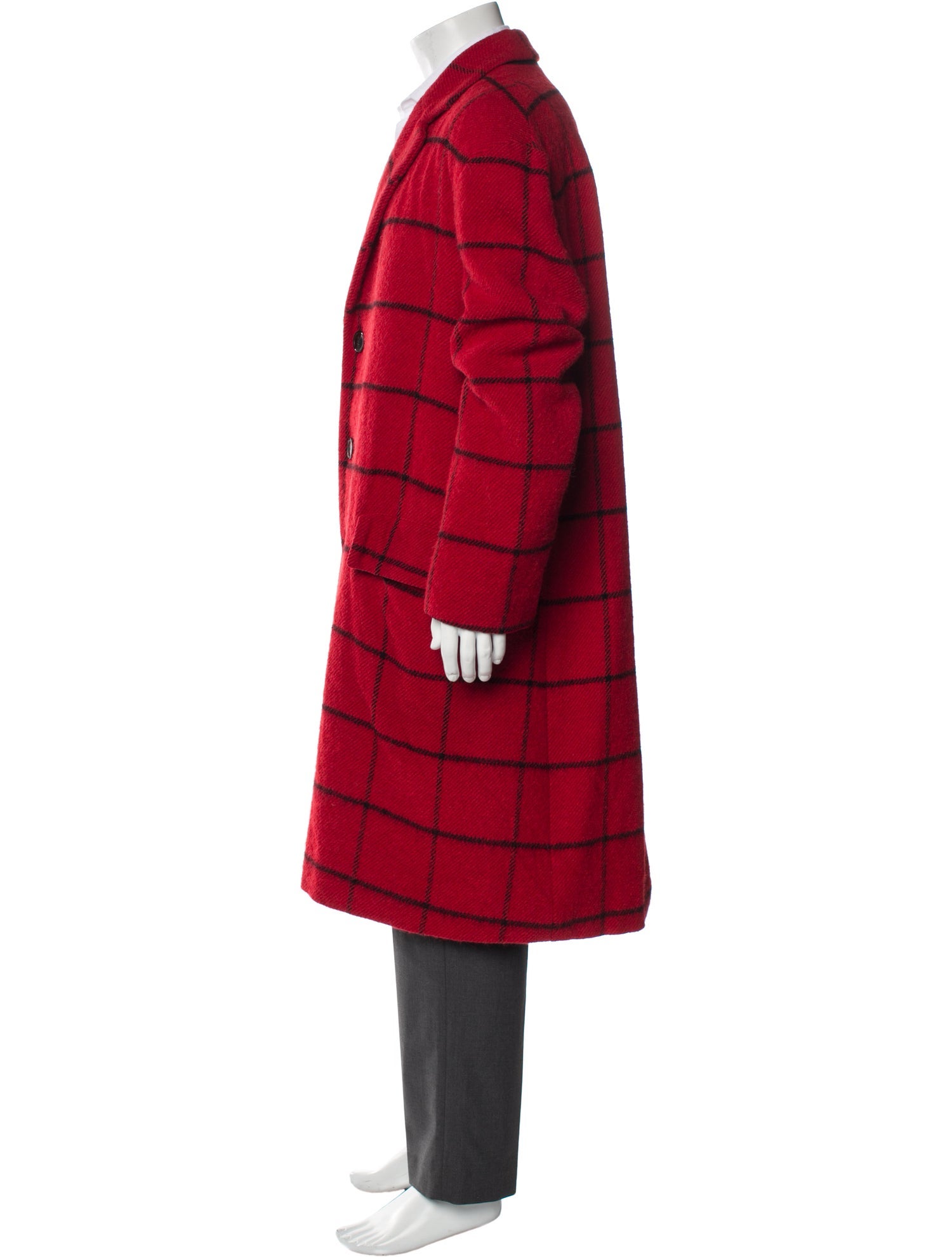 Dries Van Noten Plaid Print Overcoat