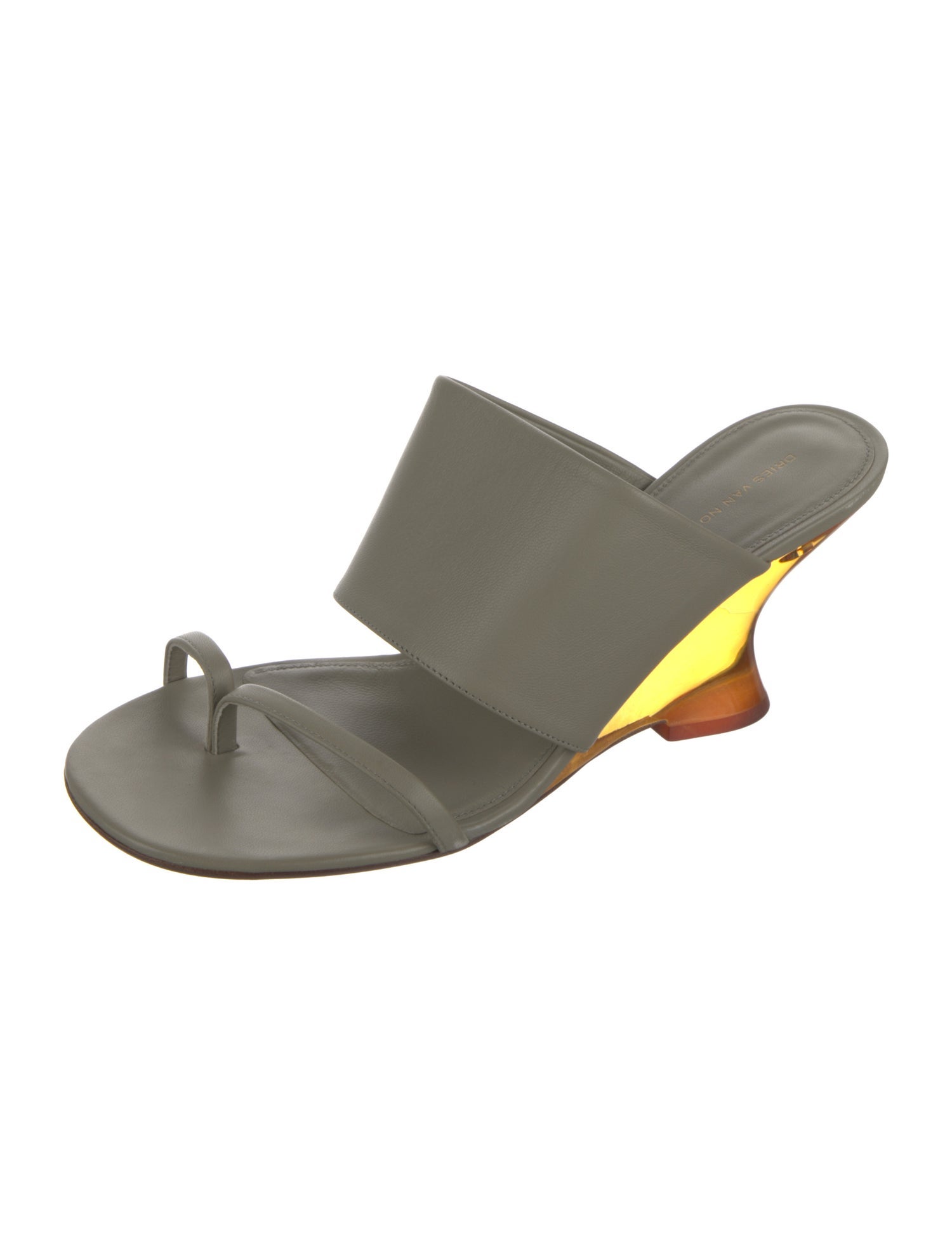 Dries Van Noten Leather Slides