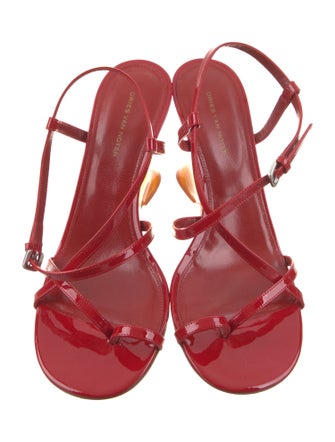 Dries Van Noten Patent Leather Slingback Sandals