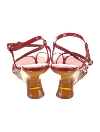 Dries Van Noten Patent Leather Slingback Sandals
