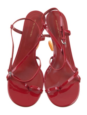 Dries Van Noten Patent Leather Slingback Sandals