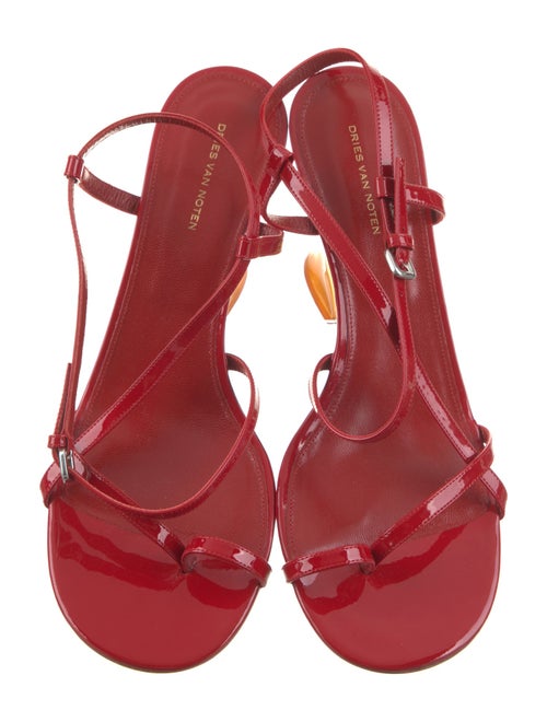 Dries Van Noten Patent Leather Slingback Sandals