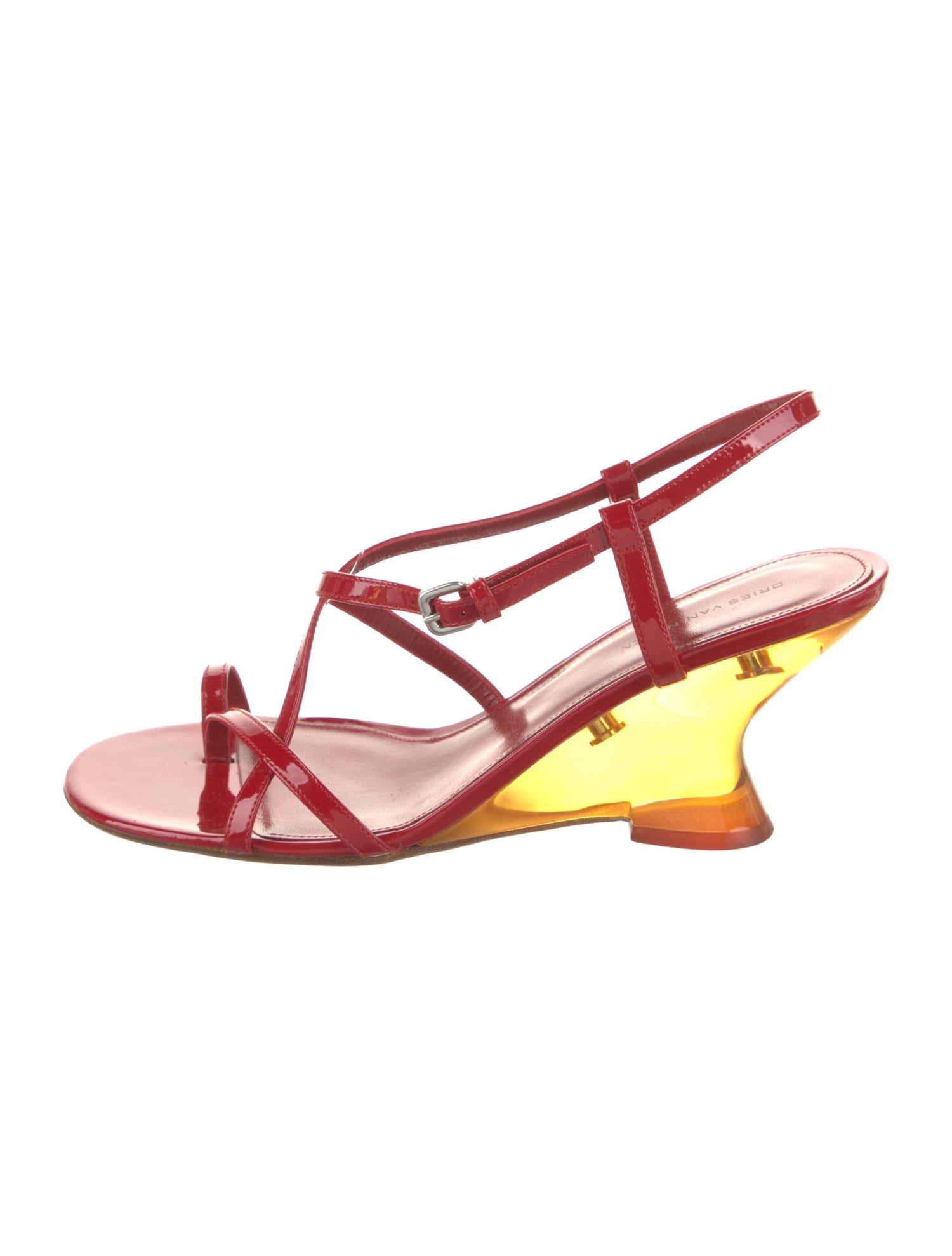 Dries Van Noten Patent Leather Slingback Sandals
