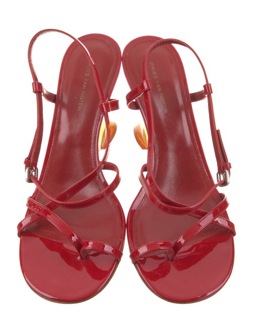 Dries Van Noten Patent Leather Slingback Sandals