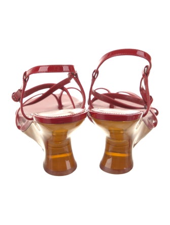 Dries Van Noten Patent Leather Slingback Sandals