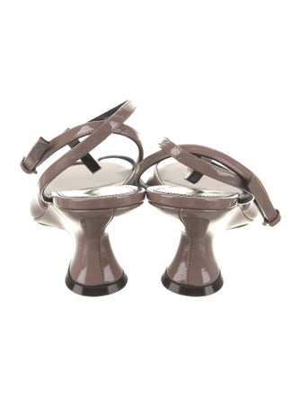 Dries Van Noten Patent Leather T-Strap Sandals