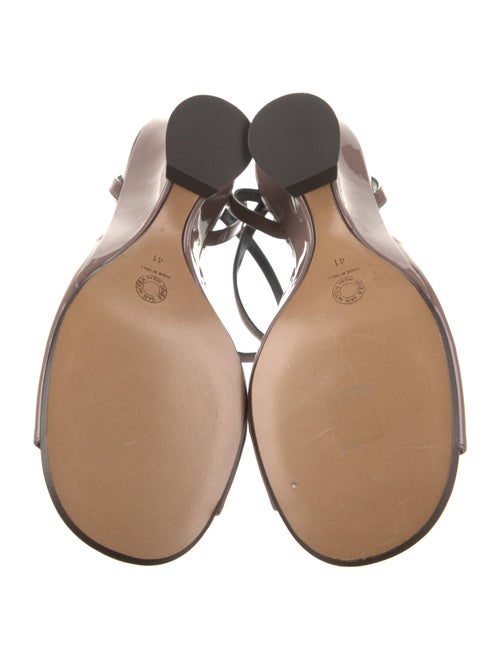 Dries Van Noten Patent Leather T-Strap Sandals