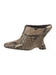Dries Van Noten Leather Animal Print Mules
