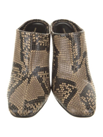 Dries Van Noten Leather Animal Print Mules