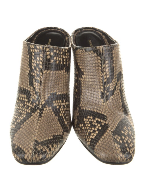 Dries Van Noten Leather Animal Print Mules