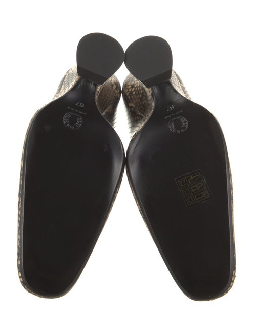 Dries Van Noten Leather Animal Print Mules